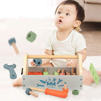 Wooden Tool Toy Toolbox Toddler Educational Construction Kids Toys Play Accessories Set Creative Gift for 3 Year Olds and Up Boys Girls