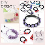 100 Pcs 10 Mixed Colors Rhinestone Beads for Jewelry Making, Sparkle Crystal Clay Christmas for Bracelet Baseball Necklace Earring Crafting and DIY, Shiny Round Shamballa Disco Ball Beads