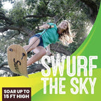 Swurfer TreeSkate Skateboard Swing, Outdoor Stand Up Surf Swing, Holds Up to 200 lbs, Ages 6 and Up, Adjustable Handles, Grip Tape, Kids Outdoor Play Equipment for Children and Adults (Waves)