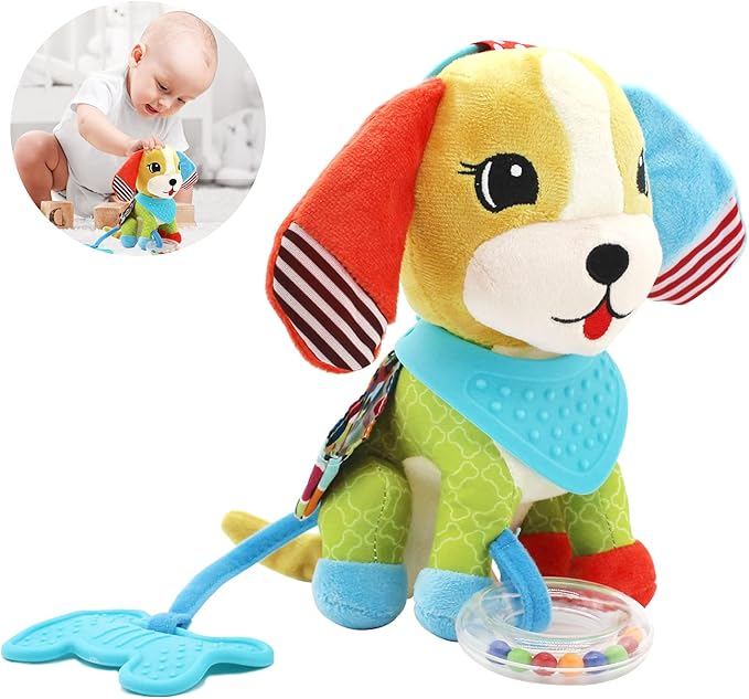 BLOOBLOOMAX Sock rattles for Babies 0-24 Months Baby Animal Foot Finder Educational Toys