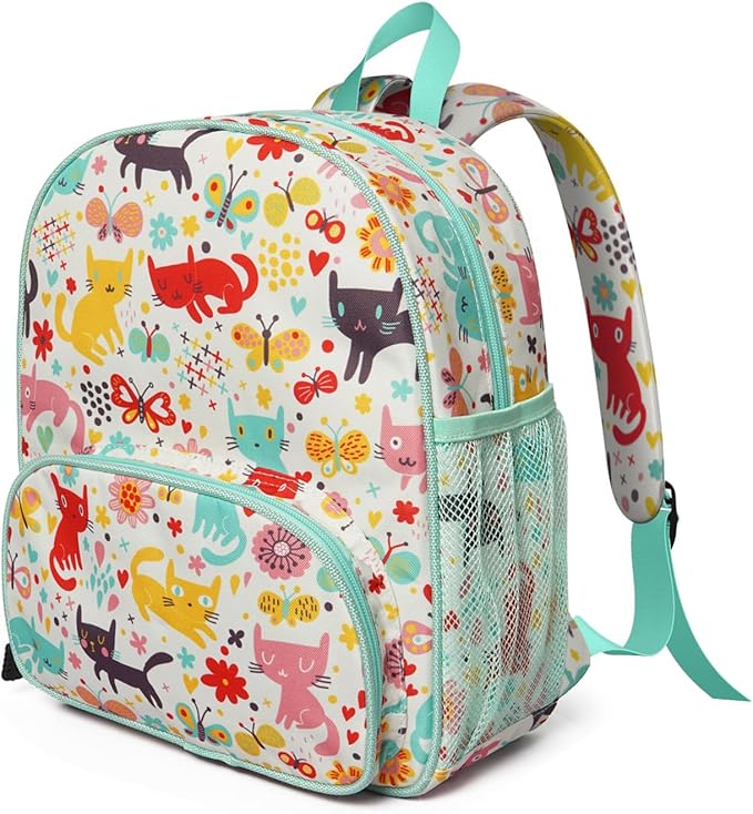 Toddler Backpack for Girls 3-8: Preschool Kindergarten Backpack - Cute Kids Backpacks for Girls-Cute Cat