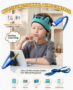 KIDSBAND Kids Headphones for Plane, Wireless Headband Adjustable, Does Not Press The Ears, Convenient for Long-Time Use, Headphones for Boys,Girls,Sleeping,School,Air Travel,Smartphones,Tablet