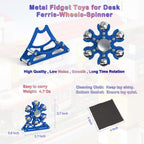 Desk-Fidget-Toys for Ferris-Wheels-Spinner: 4mins Kinetic-Metal-Spinner, Cool-Gadgets-Stuff for Kid Children Teen Adult EDC-Toy, ADHD Tools Stress Relief for Office Home School Men Woman Christmas