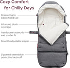 Momcozy Stroller Footmuff | Universal, Weather-Proof, Warm Stroller Bunting Bag | Extendable Winter Cover | Adjustable Buckle
