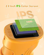 1000X Handheld Digital Microscope for Kids: Pocket Microscope with 2.0" IPS Screen - STEM Toys Birthday Gifts for Girls Boys - Portable Edu Science Kits Toddler Age 3-6 6-12