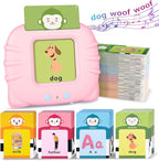 Toddler Girl Toys Talking Flash Cards, 296 Sight Words Speech Therapy Autism Learning, Montessori Educational Toys 1 2 3 4 5 Years, Gifts for Girls with Clear Sound & Thick Cards