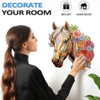 Wooden Puzzles for Adults, Horse Building Set Wooden, Irregular Wooden Puzzles Adult, Difficult Puzzle Gifts for Puzzle Lover, (XL-17.3 * 15.6in - 450pcs)