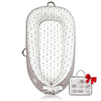 Baby Lounger | Organic Cotton Infant Lounger | Reversible, Adjustable & Portable Floor Lounger | Soft, Breathable, Washable Cover