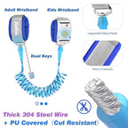 Zooawa Toddler Leash 2Pack, Toddler Kids Harness Anti Lost Wrist Link with Magnetic Lock, Reflective Safety Walking Harness Wristband Leashes for 2,3,4 Years Old Boys Girls, Dark Blue+Dark Purple