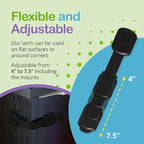 Adjustable & Reusable Child Safety Cabinet Locks & Latches, Baby Proofing Door Window, Cabinet, Toilet, & Refrigerator Lock, Child Safety Strap Locks with Adhesive Pads, Pack of 6, Black - Wonderkid