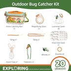 Bug Catcher for Kids Explorer Bug Catching Kit,Magnifying Glass, Tweezers, Whistle & Compass, Learning Guide, Insect Habitat, Outdoor Toys(3 Year +) (Kids Bug Catcher Set)