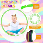 Shappy 6 Pcs Exercise Hoop Detachable Adjustable Plastic Toy Playground Toys Colored Hoop Circles for Teens Games Gymnastics Dog Agility Equipment Party Decor