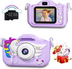Kids Camera Toys for 3 4 5 6 7 8 9 10 11 12 Years Old Boys/Girls, Kids Digital Camera for Toddler with Video, Birthday Festival for Kids, Selfie Camera for Child, 32GB TF Card