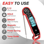 Professional Food & Meat Thermometer, 1 Sec Instant Read & ±0.5℉ Accuracy Driven by Thermocouple Sensor. IP67 Waterproof Digital Thermometer for Cooking, BBQ, Grill Gifts for Men Him Dad Birthday