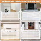 Retractable Baby Gates for Stairs, 78" Extra Wide Retractable Dog Gate with Support Rods for The House, 42" Extra Tall Baby Safety Gates Pet Gate for Doorways, Hallways, Indoor, Outdoor