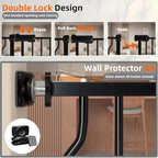 TSAYAWA 62.2"-71.65" Extra Wide Auto Closing Baby Safety Gate for Stairs & Doorways, Pressure Mounted No Drill Pet Gate with Walk-Through Door - Heavy Duty Childproof Gate for Toddlers, Kids, Dogs
