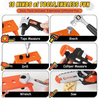 Kids Tool Set Toys, 48 Pcs Toddler Tool Set with Portable Tool Box, Electronic Toy Drill & Electric Chainsaw, Construction Tools Gifts for Boys Aged 3 4 5 6 7, Christmas Birthday Gifts for Toddlers