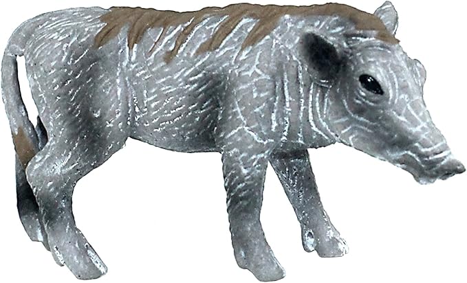 FUNSHOWCASE African Jungle Animals Young Warthog Piglet Toy Figure Realistic Plastic Figurine Height 1.2-inch