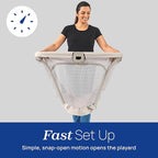 Chicco Alfa Lite Lightweight Travel Playard, Portable Playpen for Babies and Toddlers, Snap-Open/Compact Fold Design, 13 lbs., Baby Travel Essential | Dove/Beige