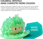 Crystal Growing Toys for Kids - Vibrant Colorful Crystal Hedgehog to Grow,Science Experiments Learning and Education for Kids STEM Gifts for Boys & Girls 8 years + (Moss Green)