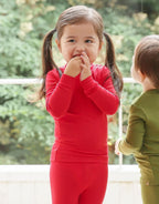 VAENAIT 6M-12Y Toddler Toddler Kids Toddler Girls Boys Soft Comfy Modal Tencel Solid Raglan Sleepwear Pajamas Pjs 2pcs Set