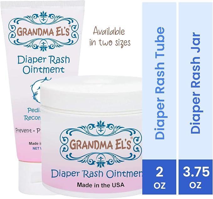 Grandma El's Diaper Rash Ointment Helps in Healing Irritating Chaping Relieve & Prevent Diaper Rash Soothens & Soften baby's SKin, 2 Ounce Tube