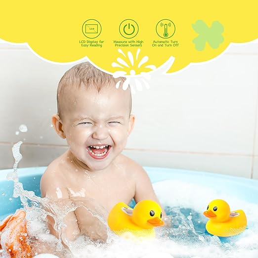 Baby Bath Thermometer Pregnancy and Newborn Classical Duck Baby Water Thermometer for Bathtub,Temp Alert Bath Temperature Toy