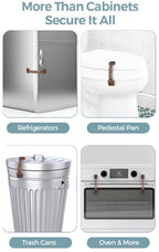 Cabinet Locks Baby Proofing (6-Pack Black) - Child Proof Cabinet Locks, No Drilling, Easy Installation, Adjustable & Reusable, Drawer Locks Baby Proofing