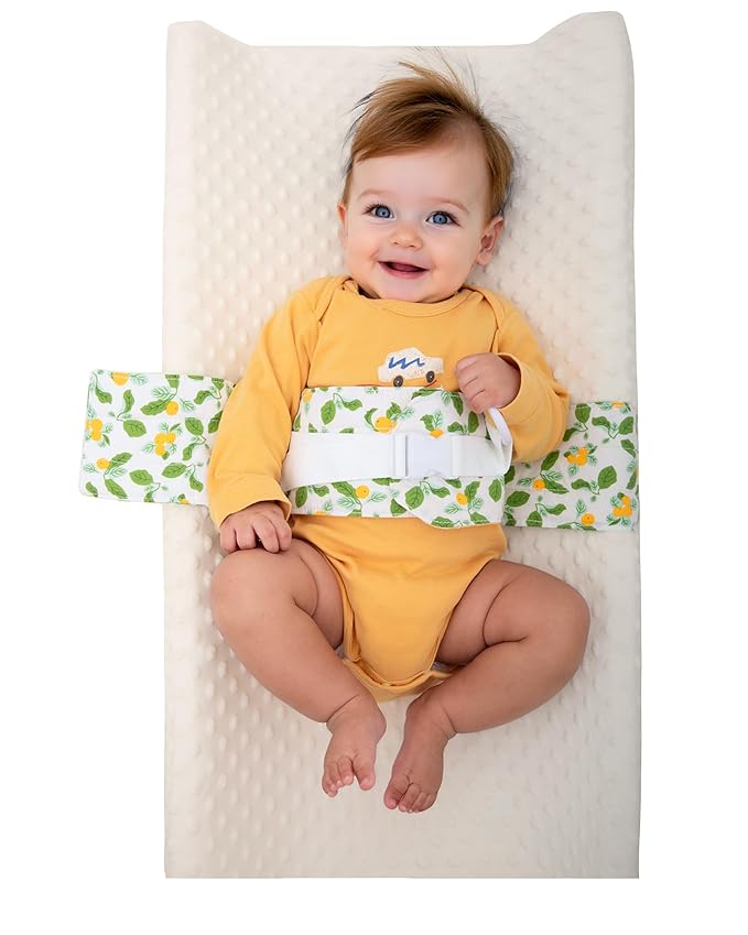 Changing Pad Strap – Soft, Adjustable & Secure Anti-Escape for Infants 0-24 Months. Universal Fit for Changing Pads & Changing Tables, Easy-Clean Fabric. Comfortable & Portable (Green)