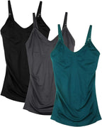 Womens Maternity Nursing Tank Cami for Breastfeeding with Adjustable Straps
