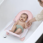 Ingenuity Foldaway 2-Position Bather, 2-Position Adjustable Support Baby Bath seat for Sink or Bathtub, Ages 0-6 Months, up to 20 pounds, Pink