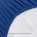 4-Pack Fitted Pack and Play Sheets for Boys and Girls - Breathable, Soft Microfiber Baby Sheets in Grey and Navy