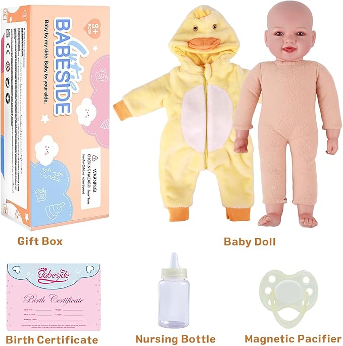 Lightweight Baby Doll Set – 15" Realistic Soft Doll for Girls, Easy to Carry & Hug – Pretend Play & Gift for Toddlers