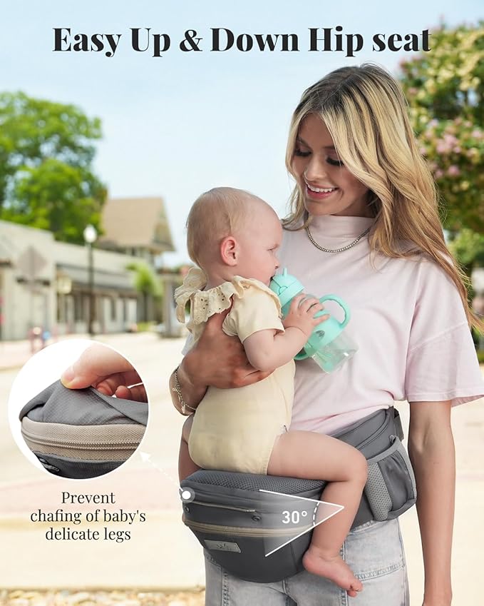 Baby Carrier Pro, MOMTORY Safety-Certified 6-in-1 Ultra Storage Baby Carrier Newborn to Toddler, Detachable Baby Holder Carrier with Hip Seat, Ergonomic Cozy Baby Front and Back Carrier for 7-50lbs