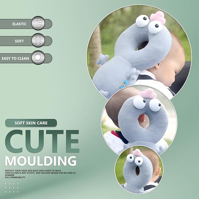 Baby Head Protector,Adjustable Baby Head Protection Backpack (Gray Weirdo)