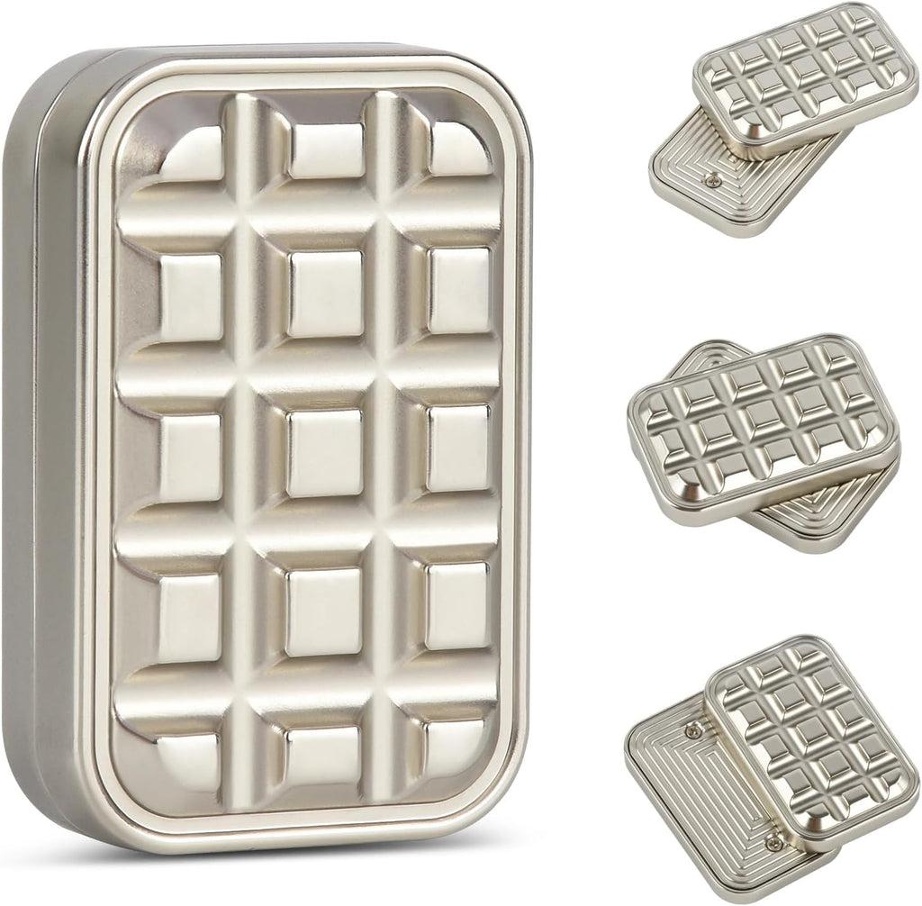 Fidget Toys Adults Magnetic Fidget Slider Magnet Fidget Toys EDC Metal Fidget Slider Haptic Slider EDC Fidget ADHD Anxiety Stress Relief Toy Adults Fidget Toys Adults Anxiety Metal Fidget Toys-Silver