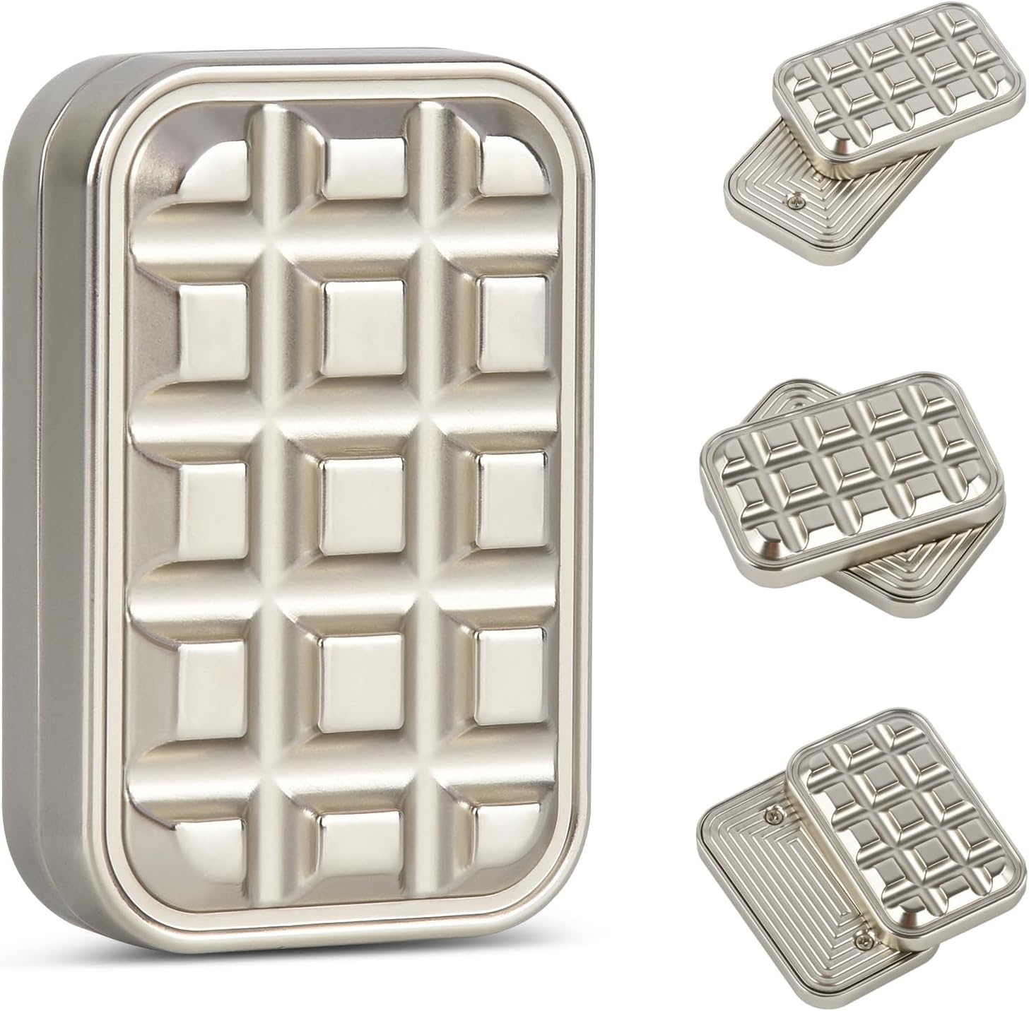 Fidget Toys Adults Magnetic Fidget Slider Magnet Fidget Toys EDC Metal Fidget Slider Haptic Slider EDC Fidget ADHD Anxiety Stress Relief Toy Adults Fidget Toys Adults Anxiety Metal Fidget Toys-Silver