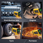 Infrared Thermometer High Temperature Gun -58℉~2732℉, 50:1 Distance Ratio, Digital Laser IR Temp Gun for Cooking, Pizza Oven, Engine, Kilns, Forges, Industry, and Home Repair.