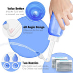 Neti Pot Sinus Rinse Bottle - Gentle Nasal Wash Bottle Nose Cleaner for Effective Pressure Irrigatio 300 ML with 20 Nasal Wash Salt Packets