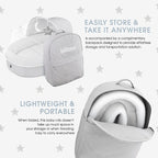 Premium Portable Baby Lounger Nest – Foldable Travel Bassinet for Newborn & Infant with Mesh Canopy, 2 Toys, Waterproof Mattress & Removable Cover – Cream