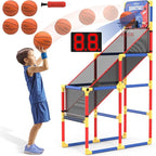 Kids Arcade Basketball Game with Electronic Scoreboard and Cheer Sounds, Indoor Outdoor Basketball Hoop with 4 Balls, Game Toy Gift for Ages 3-12 Boys and Girls