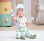 Newborn Baby Boy Girl Caps Mittens Socks Set Cotton Baby Essentials Accessories (Hats+Gloves+Socks)