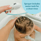 The First Years Rain Shower Baby Bathtub Set - Includes Infant Sling, Soothing Spray Shower Head, Fresh Water Tank and Built in Soft Brush - 3 in 1 Grow with Me Design - Baby Bath Essentials