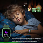 Smart Watch for Kids No Phone Needed, Tempered Glass Fitness Tracker Boy Teens with 19 Sport Modes, Pedometer, Sleep Monitor, Kids Watch Birthday Gifts Toy Gift for Girls Boys 6-16 (Green)