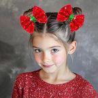 Sequin Christmas Hair Clips Red Hair Bows for Girls Green Alligator Clips Sparkly Glitter Christmas Hair Accessories for Children Toddler Teenage Girls Kids Gift 4PCS Red Green