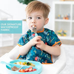 Bumkins Bibs - Toddler Bibs, Waterproof, Large for 1-3 Years, Short Sleeve