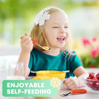 Toddler Utensils, Toddler Forks and Spoons, Baby Stainless Steel Silverware Set with Storage Box for Self Feeding Safe, Dishwasher Safe (2 Set with Case)