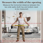 WAOWAO Triple Lock Baby Gate Extra Wide 81.49-86.22" Pressure Mounted Walk Through Swing Auto Close Safety Black Metal Dog Pet Puppy for Stairs,Doorways