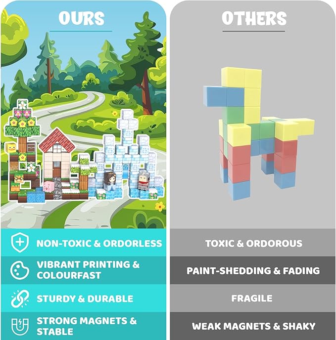 200PCS Magnetic Building Blocks, Magnet Toys Magnetic Cubes, Magnetic Blocks for Kids Ages 4-8, Stacking Magnet Blocks STEM Building Toys for Toddlers Boys Girls Ages 3 4 5 6 7 8-12 Gifts