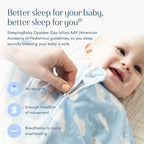 SleepingBaby Zipadee-Zip Transition Swaddle - Cozy Baby Swaddle Blanket with Zipper Convenience - Roomy Wearable Blanket for Easy Diaper Changes - Spring Showers, X-Small (3-6 Month)